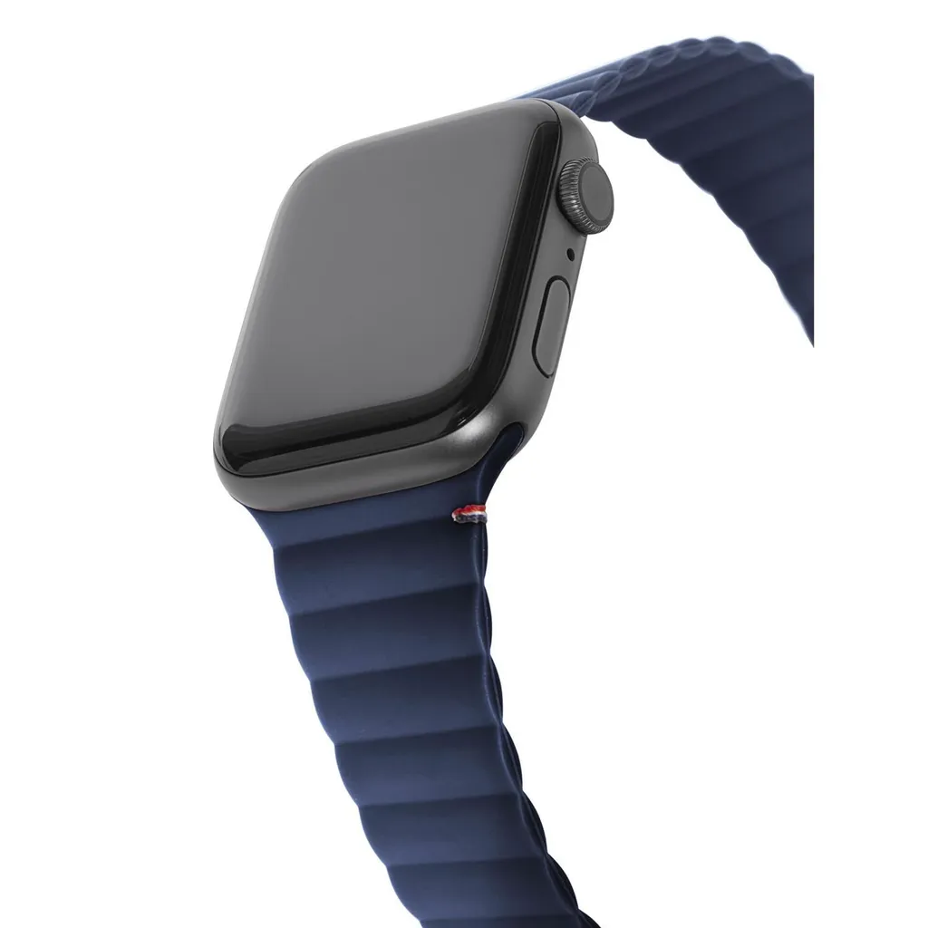 Decoded Traction Strap Apple Watch 44mm - Silicone Blu Opaco - 4