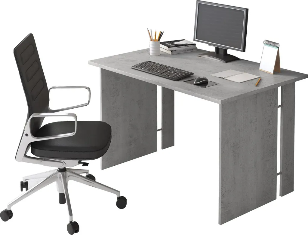 Scrivania Professionale Dmora Ullano Grigio Cemento - Prezzo Shock