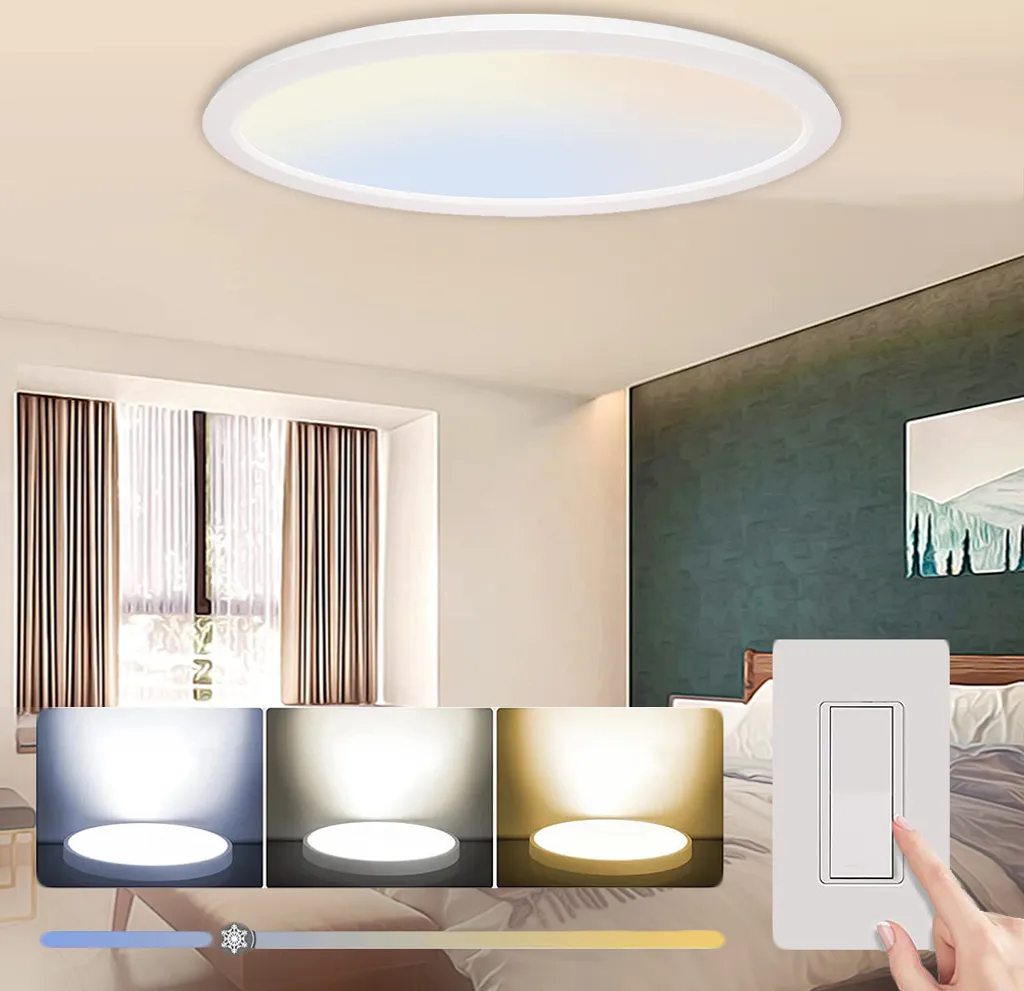 Plafonnier LED 24W Blanc 23cm à intensité variable pour votre salon