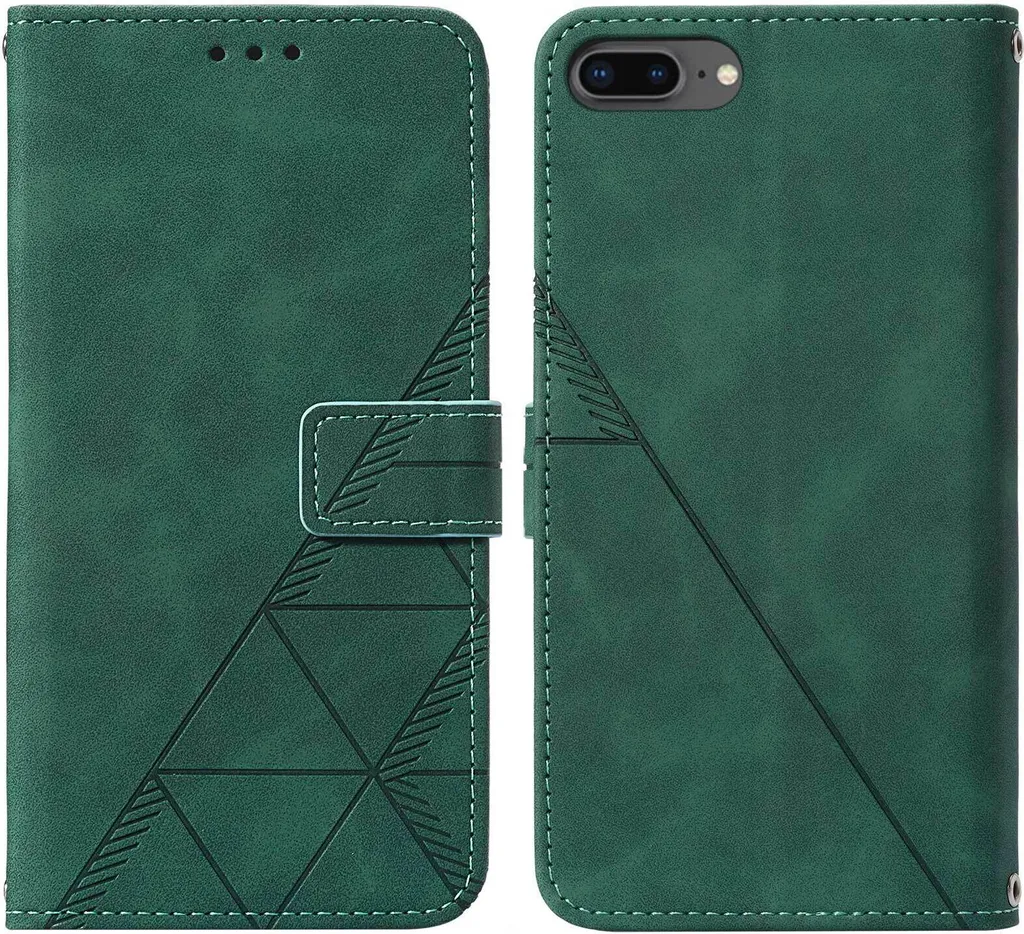 Cover iPhone 8 Plus Verde Portafoglio: Basta Schermi Rotti!