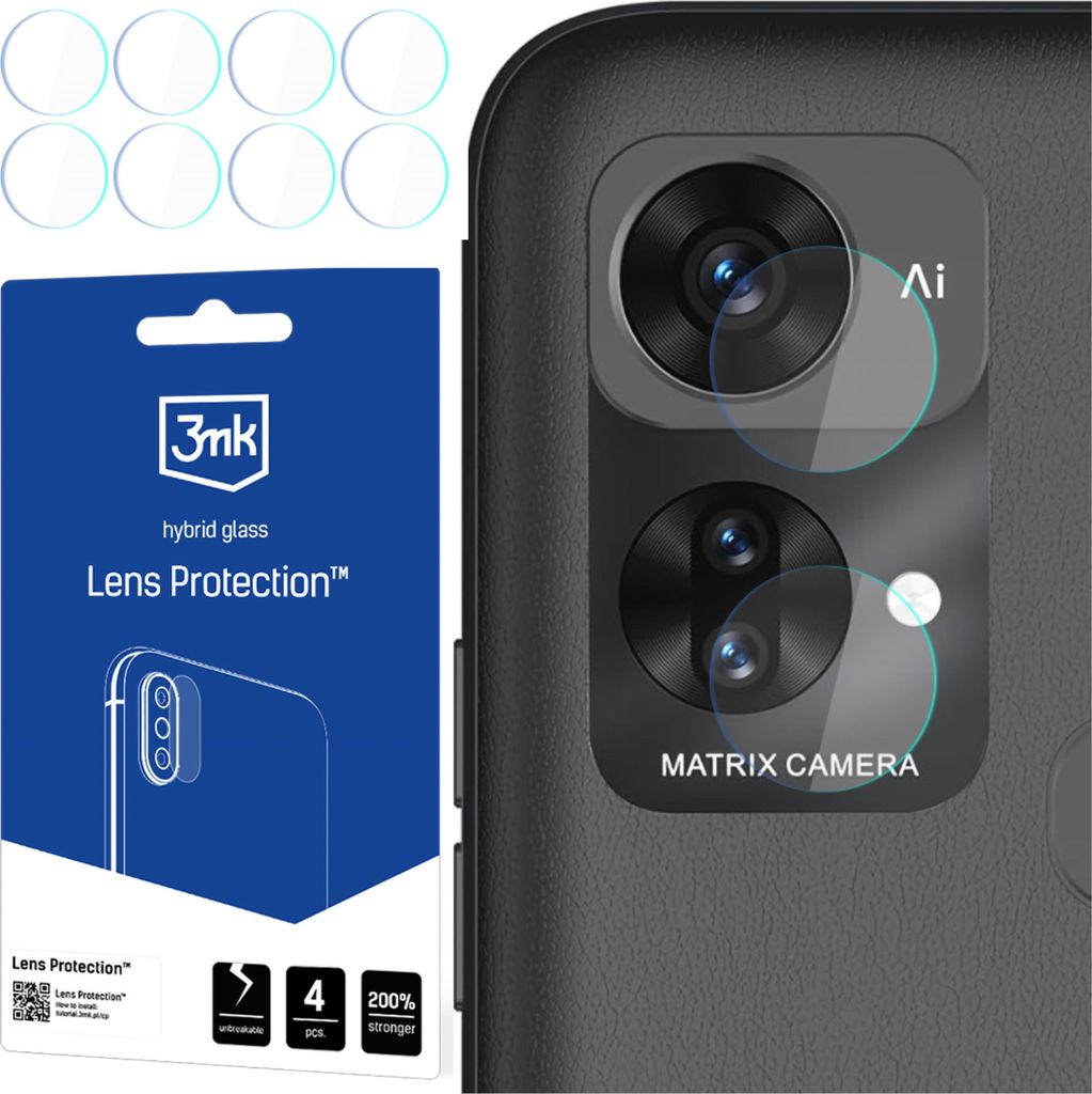 3mk Hybridglas Lens Protection für BLU G73 Kamera Objektiv Kameralinse 0,16mm 6H (4 Stück)