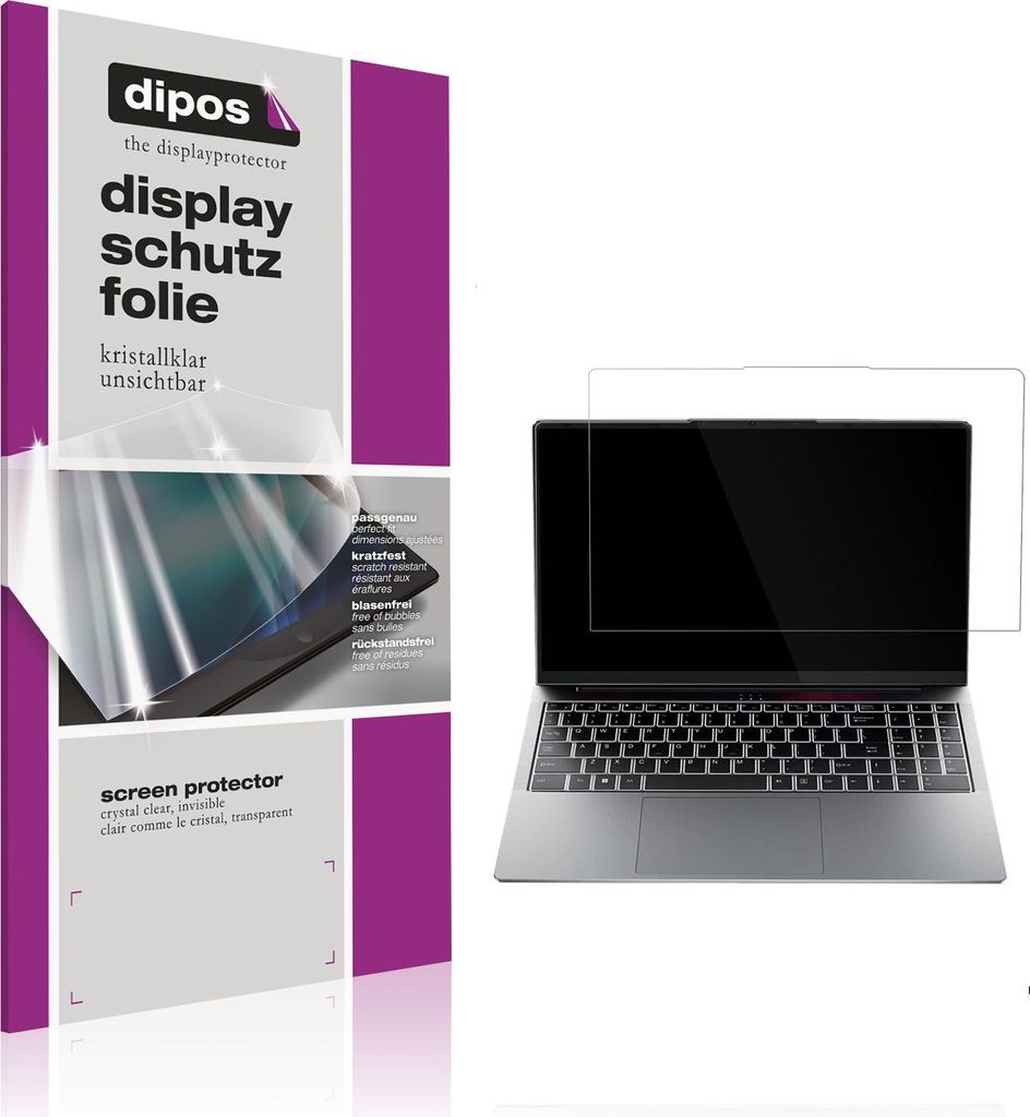 2x Schutzfolie für Jumper J1 16 Zoll klar Displayschutzfolie Folie Display Schutz dipos