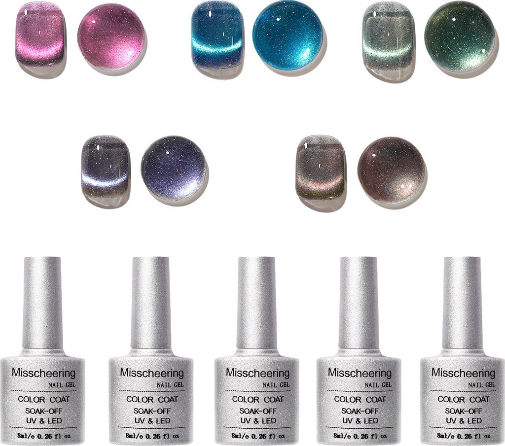 Nagellack-Set 5 Farben Gel Nagellack Set,Mehrfarbig UV Produktbild 