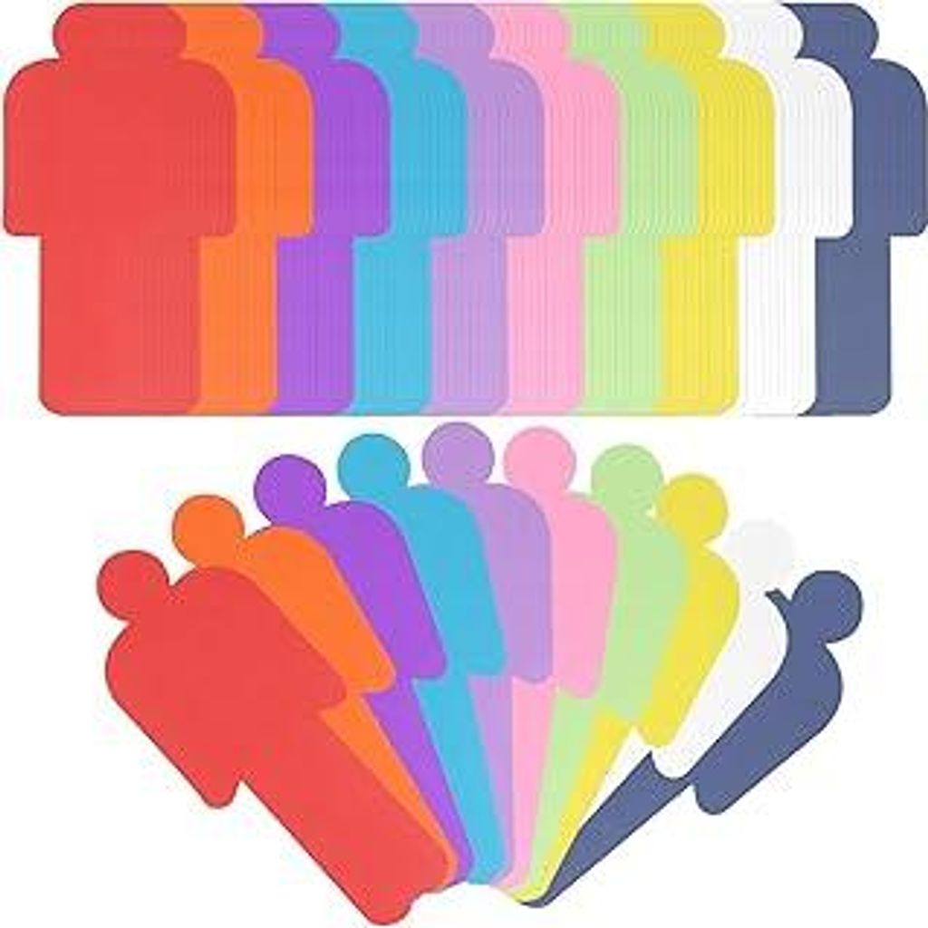 200PCS Bunte Moderationskarten Mensch Set 12x8CM Metaplankarten 10 Farben Präsentationskarten Moderationskoffer Kärtchen Zum Beschriften Karteika...