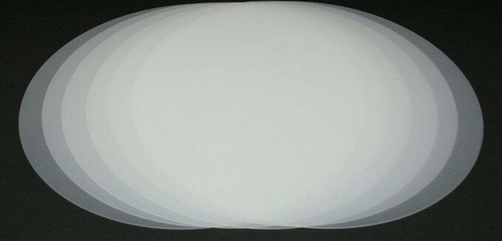 Tischset transparent abwaschbar 38 cm rund 6-teilig Produktbild 