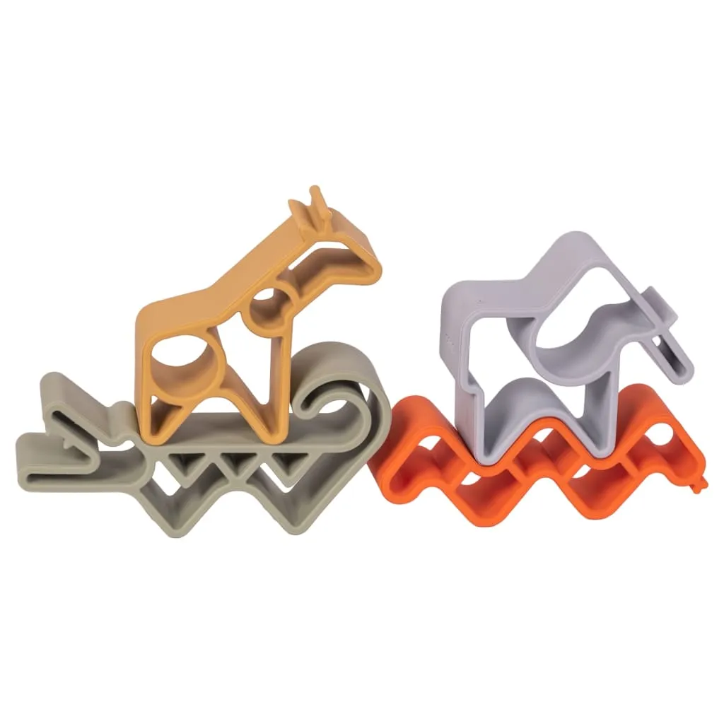 Set de jouets en silicone 4 pcs jouets de construction souples bébé - 7