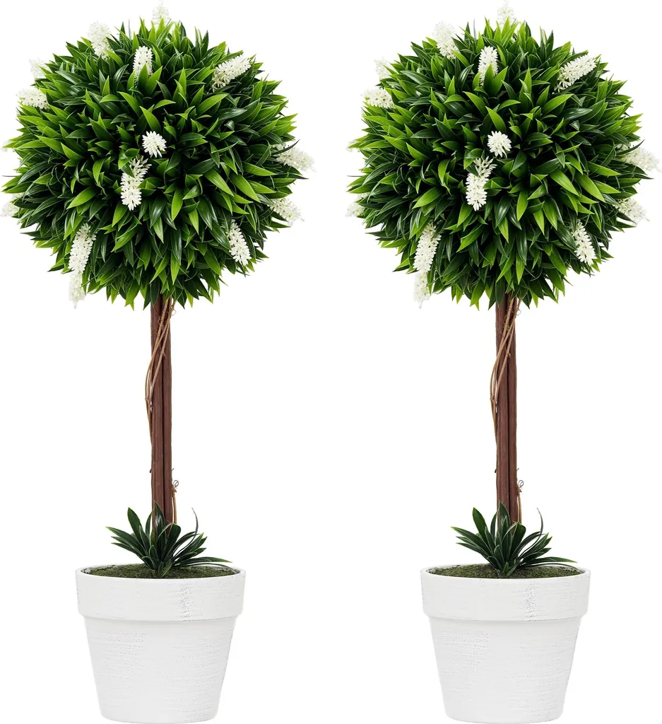 Lavande Artificielle 60 cm Réaliste : Lot de 2 Plantes Haut de Gamme