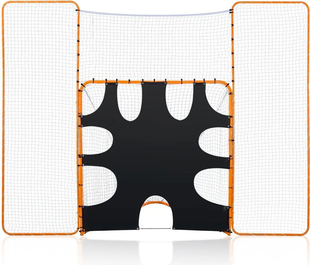 Filet de Lacrosse Anti-Balles Perdues 12x9ft avec Cible et Rebond