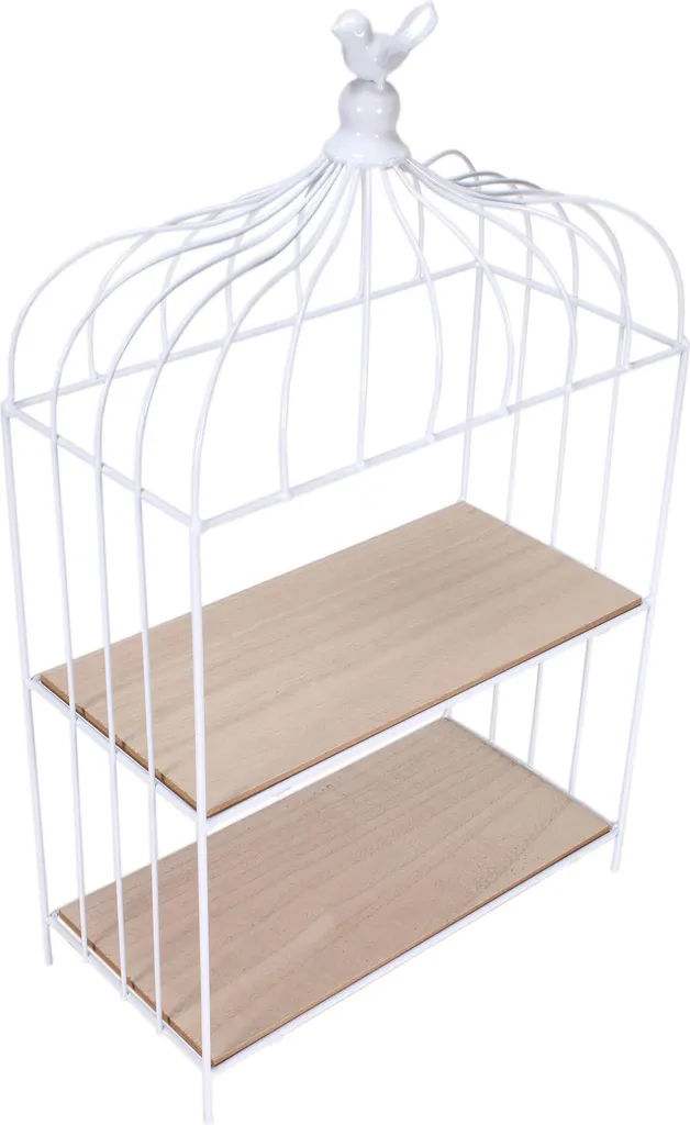 Cage Oiseau Décorative Métal Blanc pour Centres de Table de Fête - 3