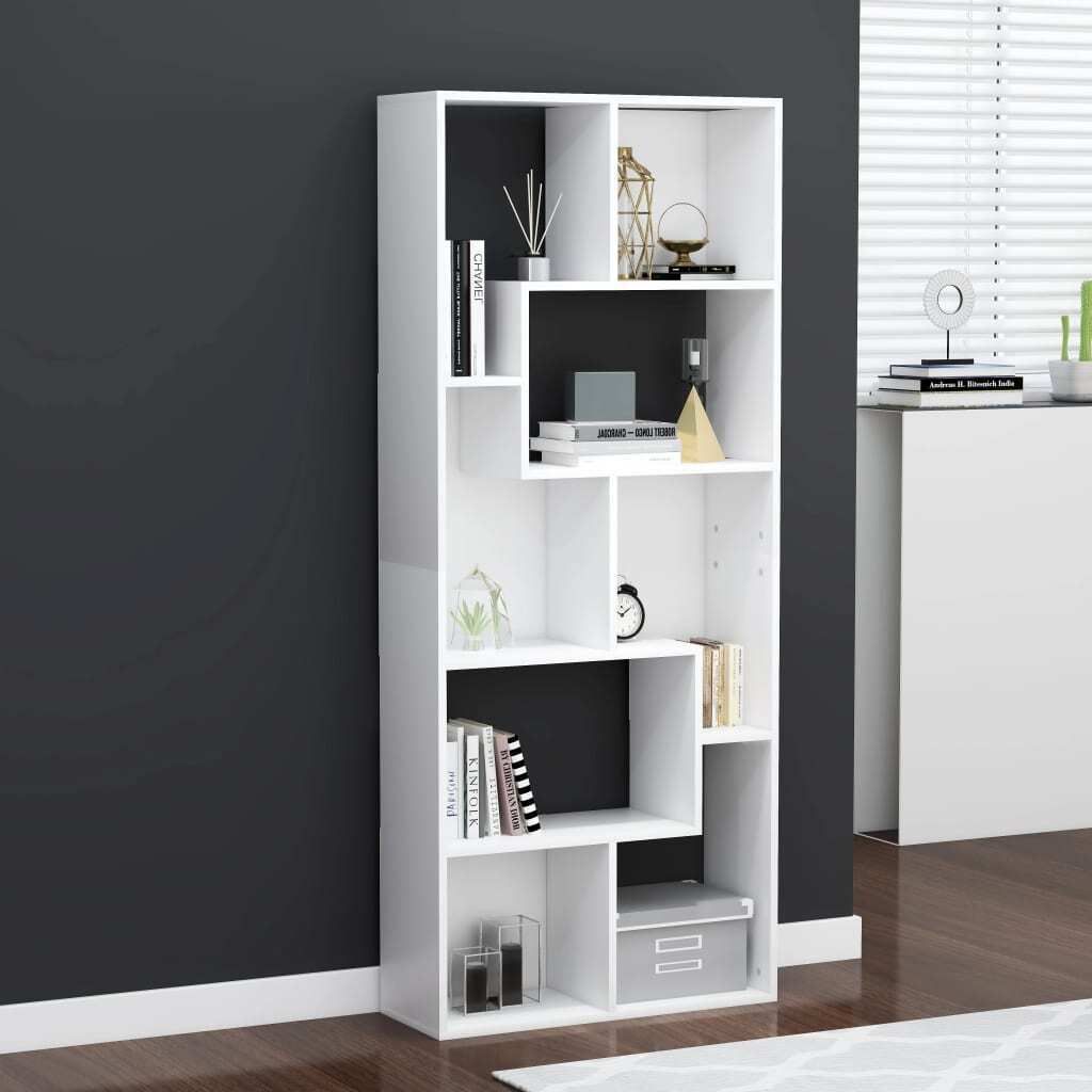 vidaXL Bücherregal Weiß 67x24x161 cm Holzwerkstoff - Bücherregal - Bücherregale - Bücherschrank - Bücherschränke