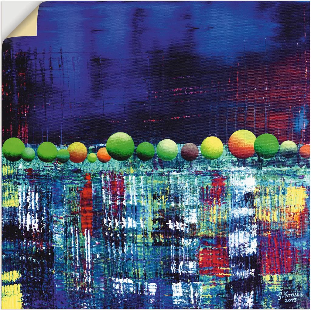 ARTland Wandbild, selbstklebend Spiegelungen im East River Manhattan Größe: 70x70 cm