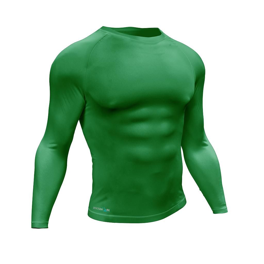 Precision Sportshirt Baselayer Langarm Grün XL - Unisex Sportbekleidung