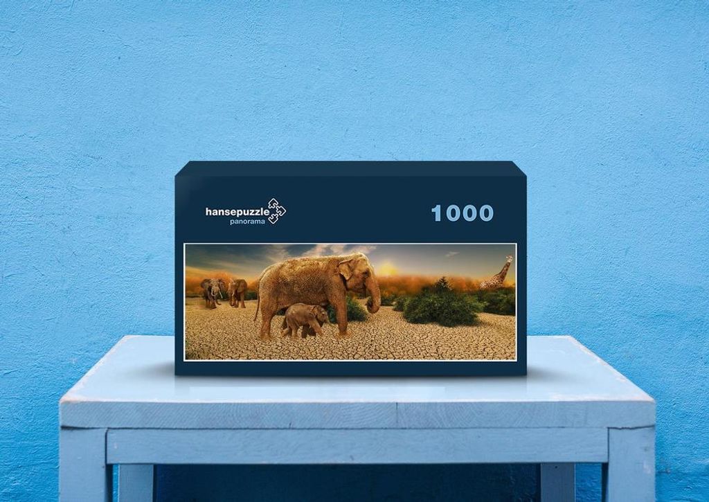 hansepuzzle 79100 - Afrika Puzzle, 1050 Teile, Hintergründe, 60,0 x 46,0cm mit hochwertiger Aufbewahrung, Kartonbox und wiederverschließbarem Beutel