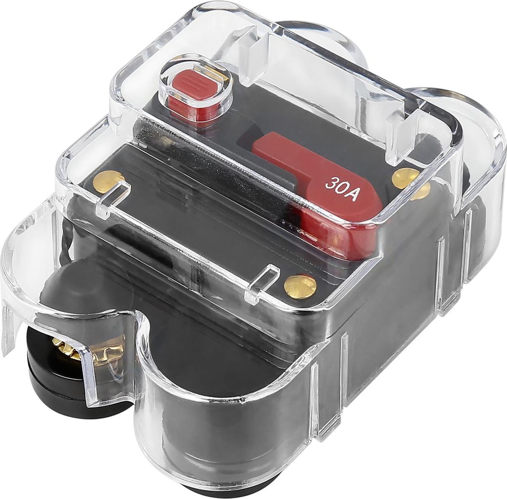 Manuelles Zurücksetzen wasserdichter Inline-Sicherungs Inverter Leistungsschalter 30A für Auto