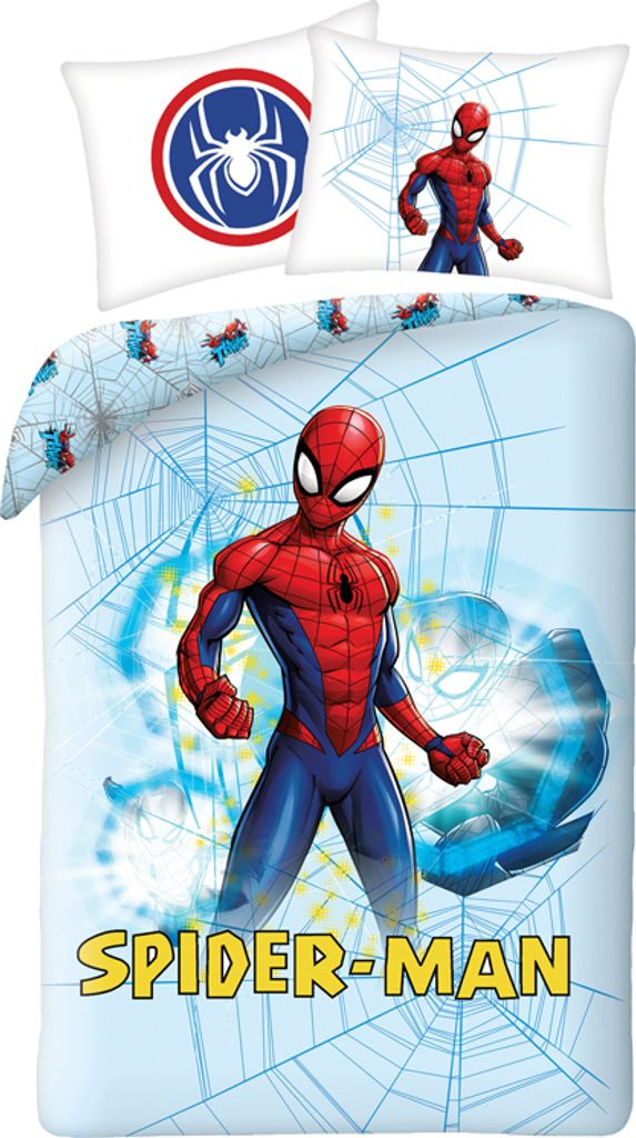 Halantex Spiderman Bett Set Baumwolle Bettbezug 140x200cm Produktbild 