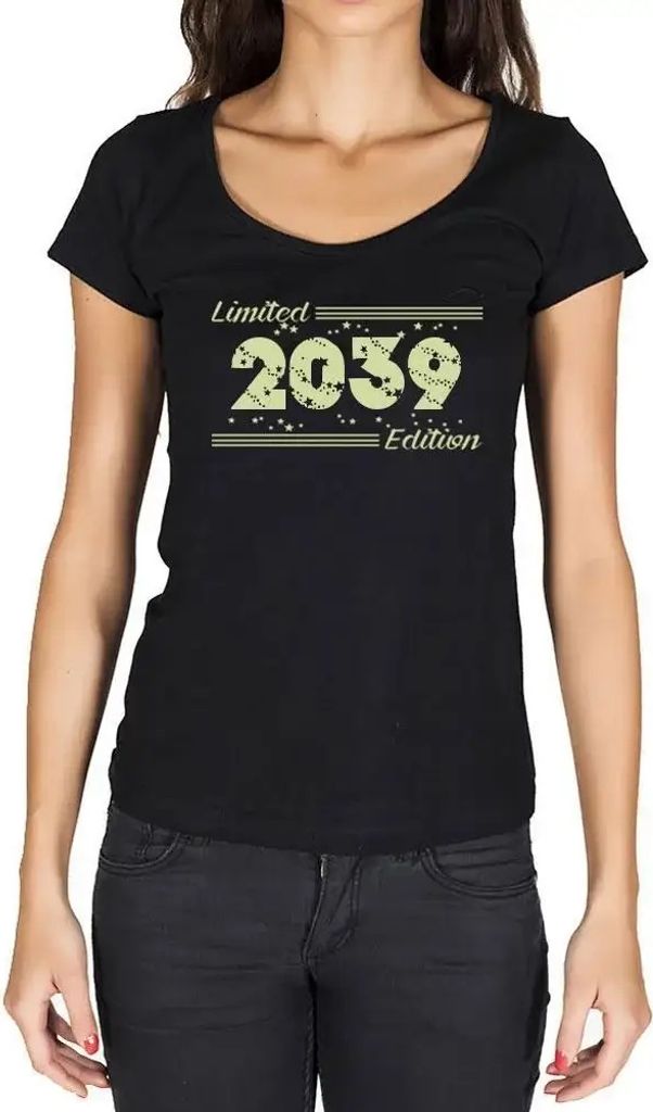 Damen Grafik T-Shirt Sterne limitierte Auflage 2039 – Stars, Limited Edition 2039 – Öko-Verantwortlich Vintage Jahrgang Kurzarm Lustige Druck