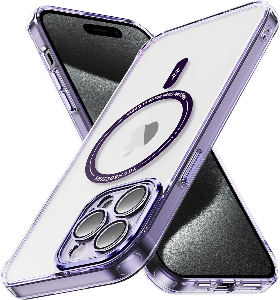 Cover iPhone 15 Pro Max Viola MagSafe: Chiara, Antiurto e Super Trendy