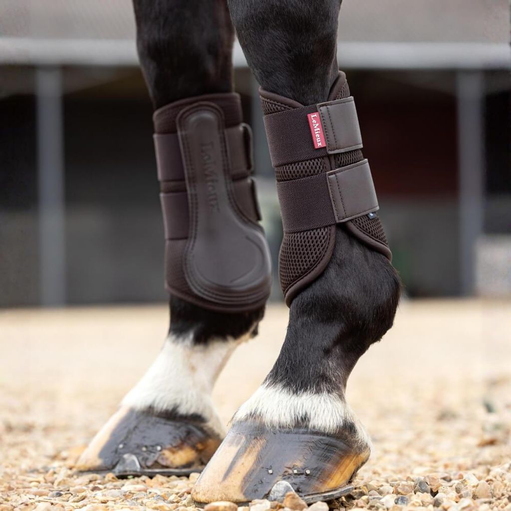 LeMieux Mesh Brushing Boot, Farbe:Brown, Größe:L