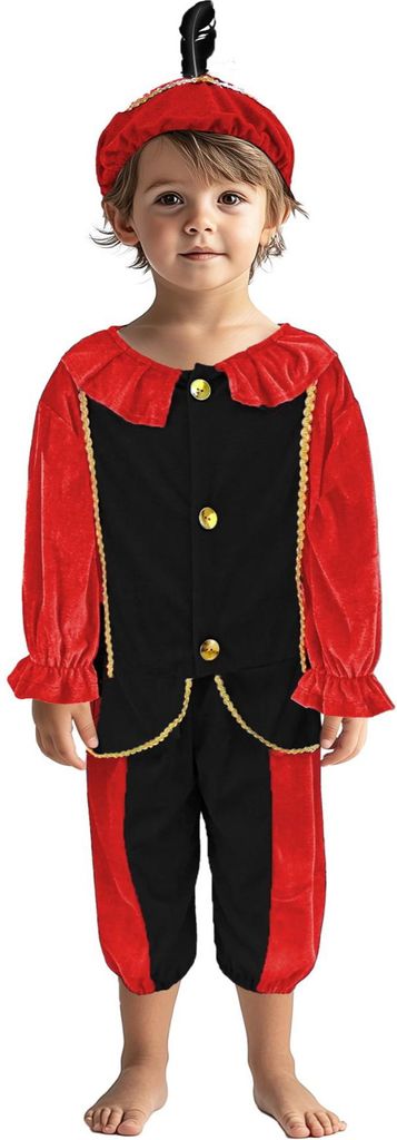 Basic Pete Anzug schwarz rot 110-116 cm
