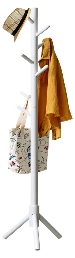 Kleiderständer mit 8 Haken, Holz Garderobe für Flur, Diele, Schlafzimmer und Wartezimmer, Vintage Garderobe für den Eingangsbereich, Wohnzimmer,...