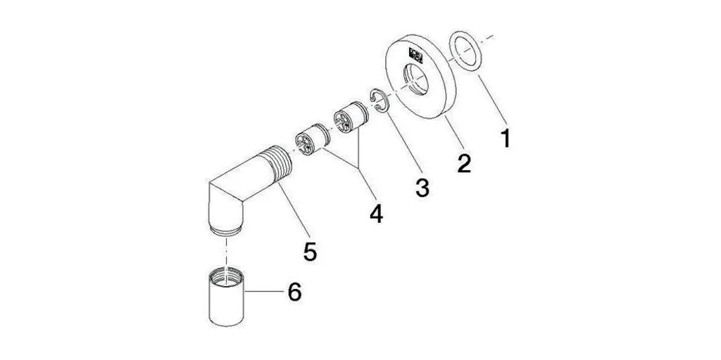 Dornbracht Meta.02 Raccordo a Muro Cromato 1/2" - Ricambio Originale - 4