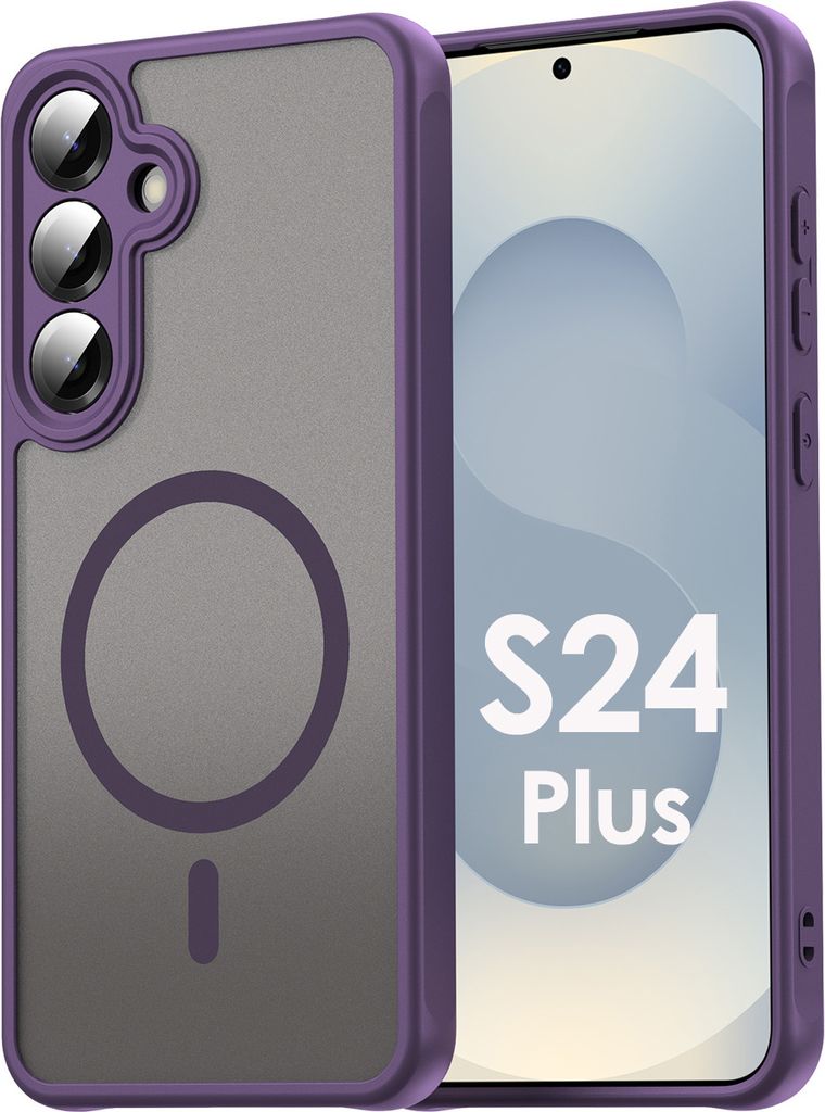Handyhülle für Samsung Galaxy S24 Plus Matt Case Schutzhülle Kratzfest Passgenau Lila