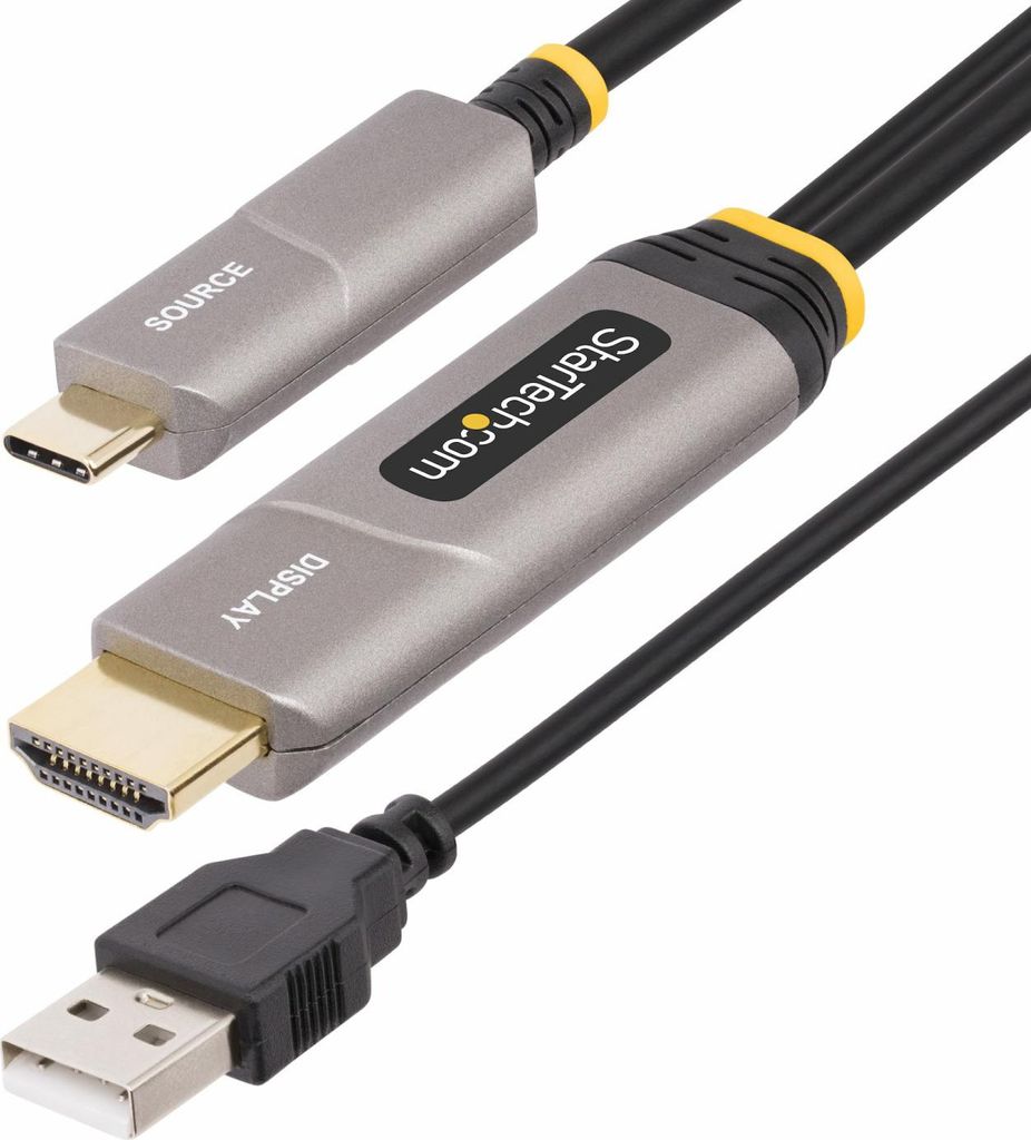StarTech.com 15,2m USB-C auf HDMI 2.0 Aktives optisches Kabel (AOC), 4K 60Hz, Unidirektionales USB C zu HDMI Kabel, CL3, USB C 4K HDMI Kabel/Adapte...