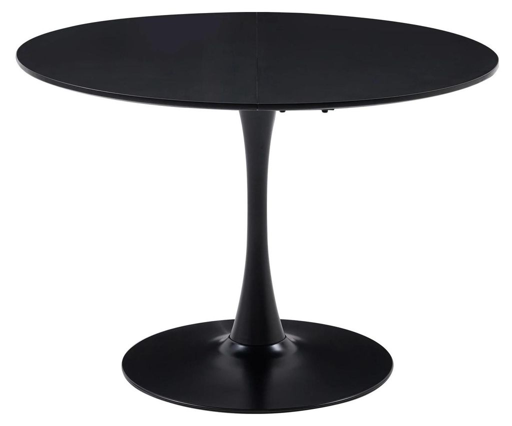 Runder Esstisch 110 cm - Esstisch/Küchentisch - Minimalistisch modern - Kunststoff - Für kleine Räume/Balkon - Montage erforderlich - Armeegrün