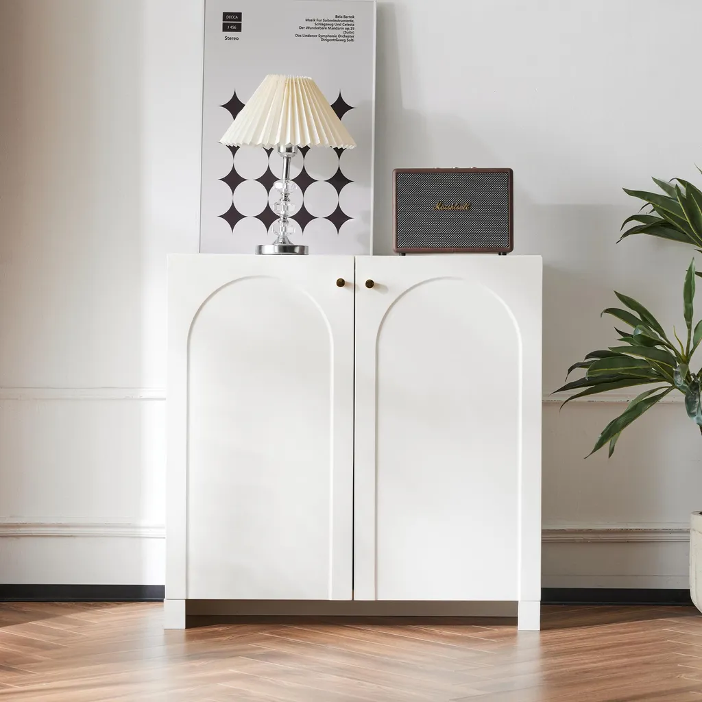 Mobile Credenza Sweiko Luxury Cream | Buffet 80x40x80 Bianco Panna