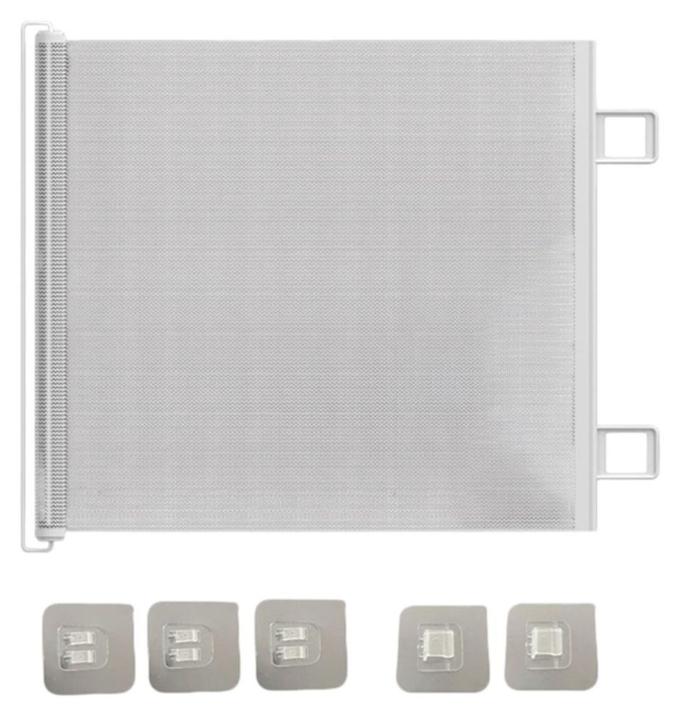 INF Automatisch einziehbares Katzengitter Mesh ABS PC, Größen s-XL innen Weiß M