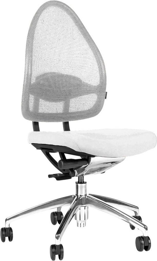 Topstar Bürostuhl Open Base, J4900S03 Stoff weiß, Gestell alu