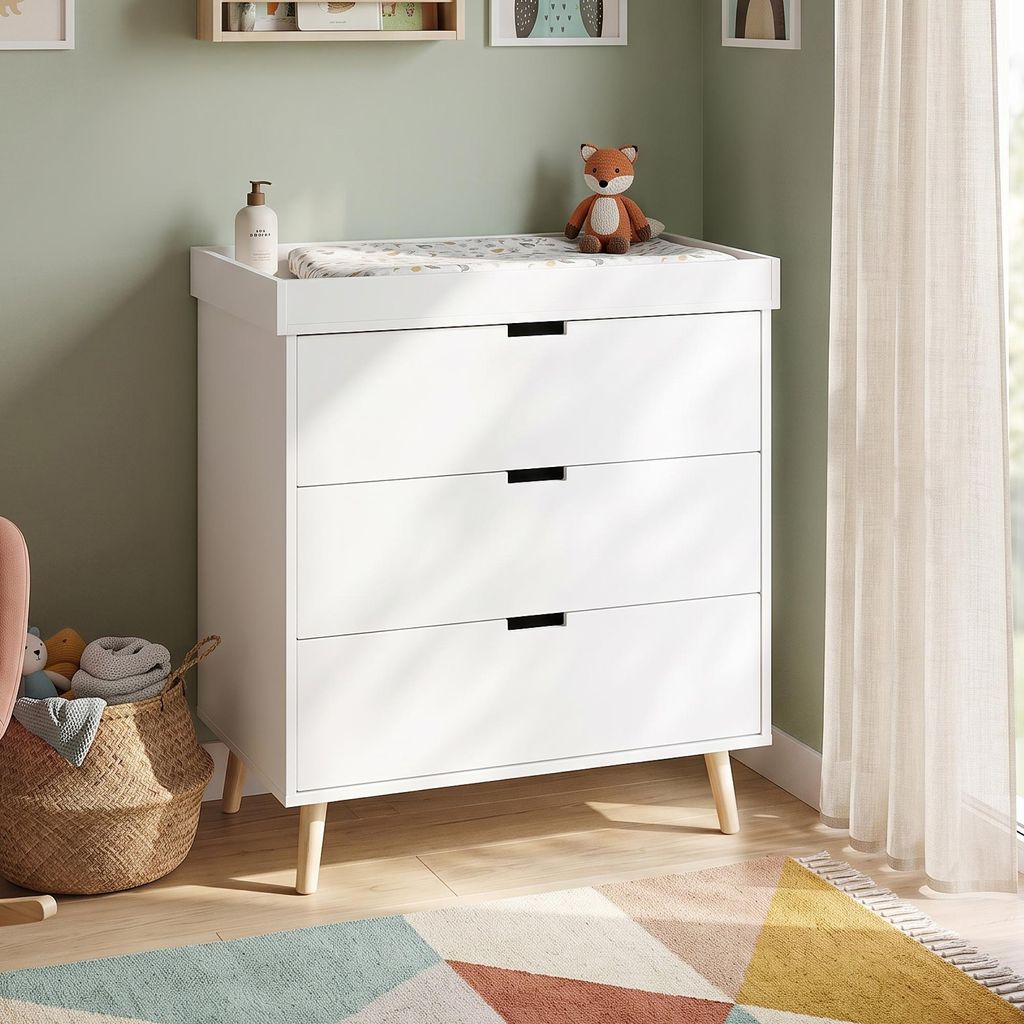 Table à langer 'Sallinrar' avec plateau amovible et 3 Image du produit 