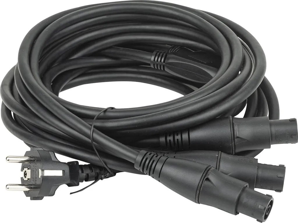 Triple Splitter powerCON TRUE1 TOP Étanche IP65 avec Fiche Schuko