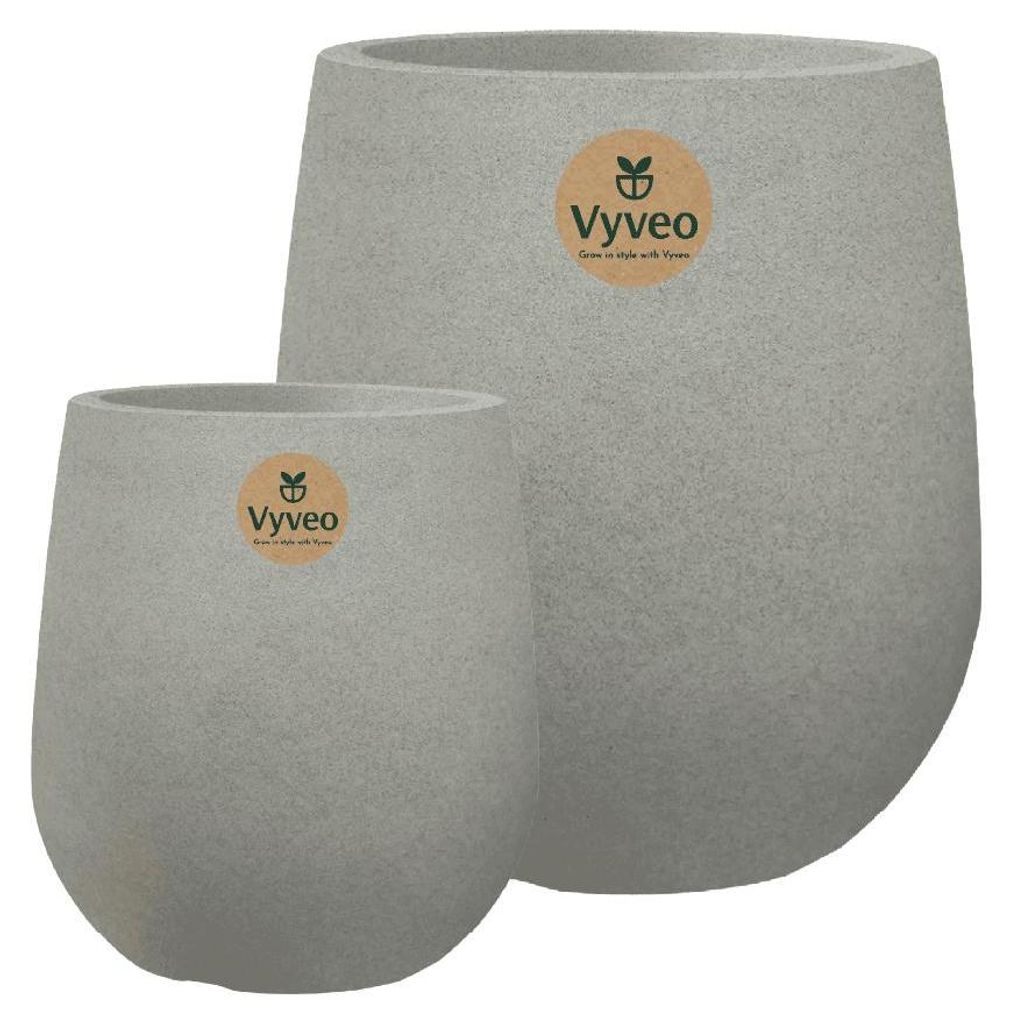 Vyveo - Blumentopf Amari - Grau - Set van 2 Produktbild 