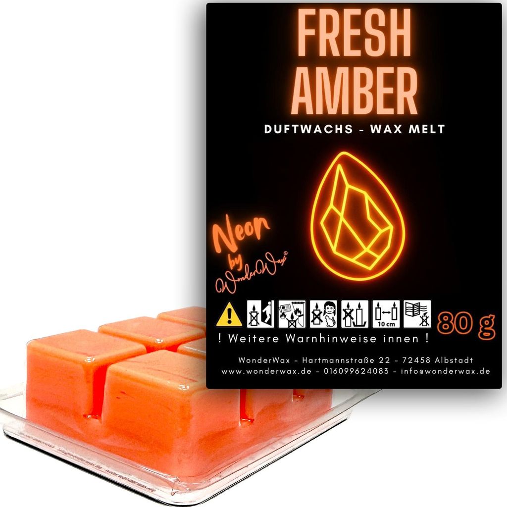WonderWax Neon Duftwachs Wax Melts für Duftlampe, 6 Würfel Duftmelt Wachsmelt Sojawachs Neon Würfel für Raumdüfte, Wachs Duftöl Indoor Herbst...