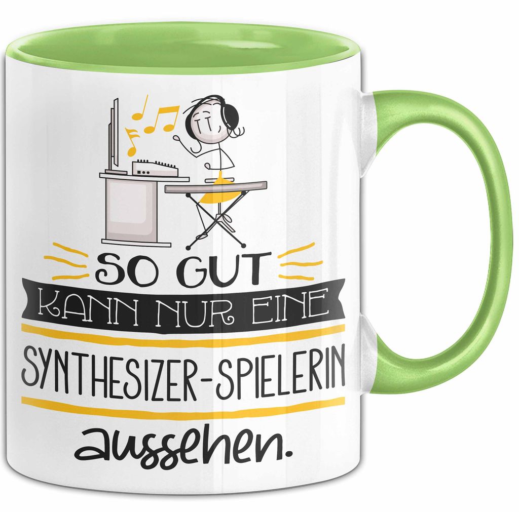 Synthesizer-Spielerin Geschenk Tasse So Gut Kann Nur Eine Synthesizer-Spielerin Aussehen Geschenkidee Geburtstag Weihnachten Lustig (Grün)