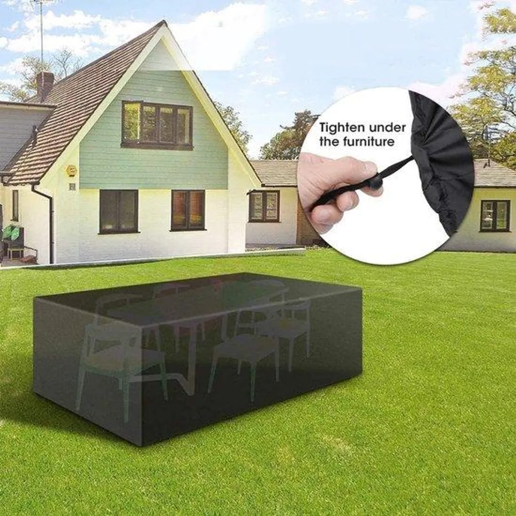 Housse salon de jardin anti-moisissure avec fixations de sécurité vent