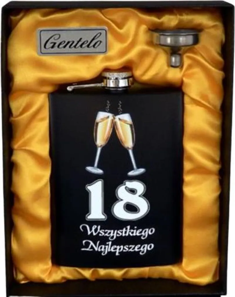 Regalo 18 Anni Figlio Nipote | Fiaschetta Gentelo Elegante con Box