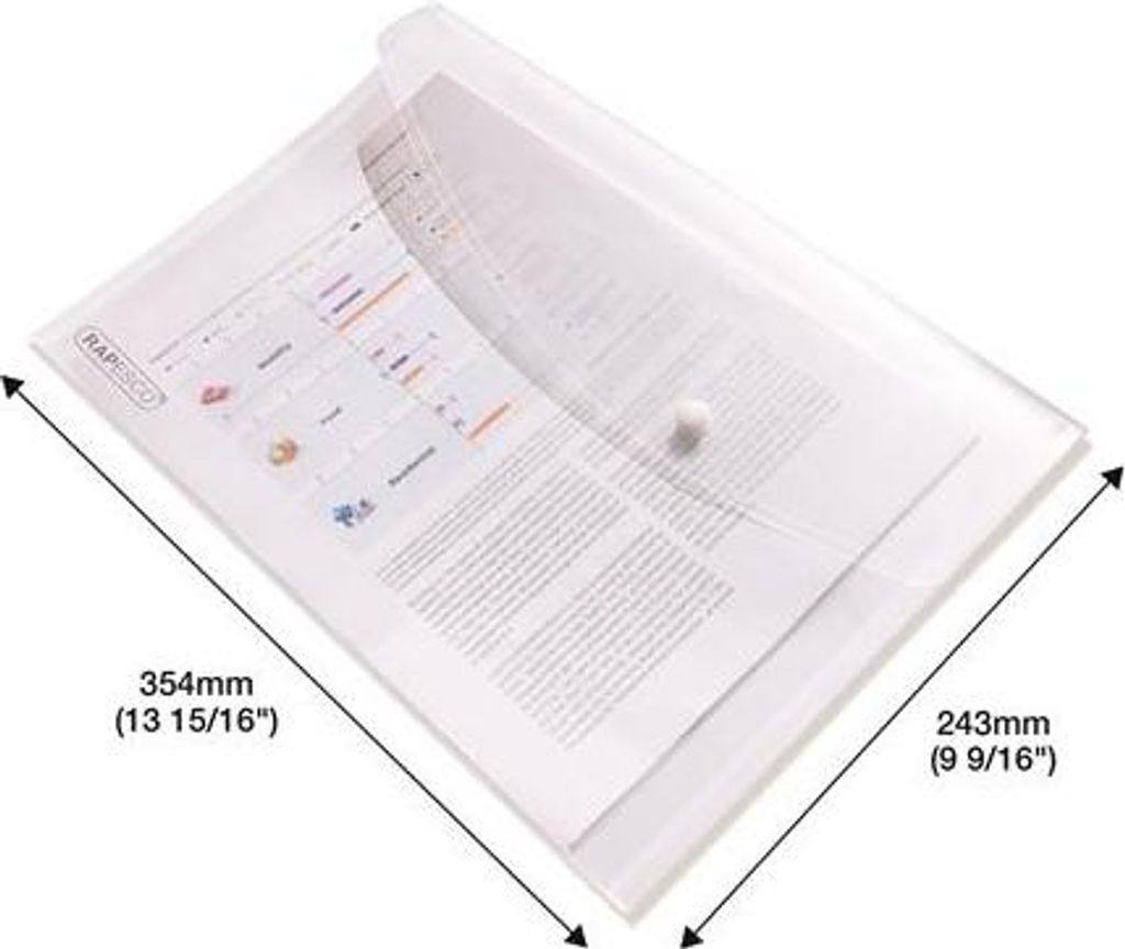 Schnellhefter mit "Eco"-Aufdruck, transparent, A4+, PP, 10 Stück/Packung, RAPESCO 1816