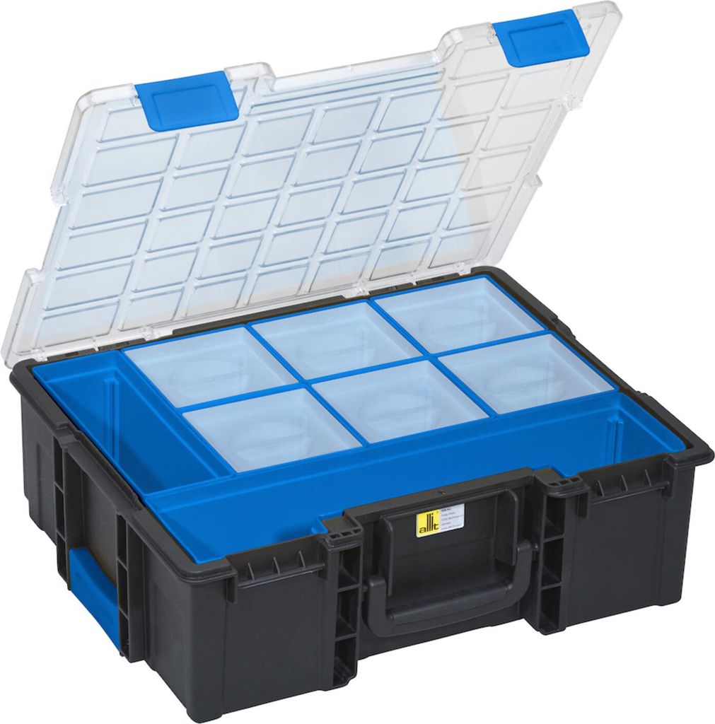 allit Kleinteilekoffer EuroPlus Pro >K< 44.144/8L 8 Fächer schwarz / blau