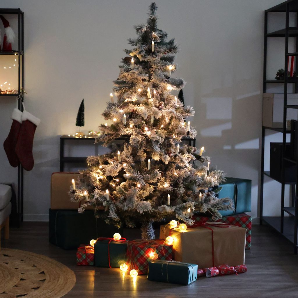 SVITA Weihnachtsbaum künstlich Schnee Tannenzapfen Beeren Produktbild 4