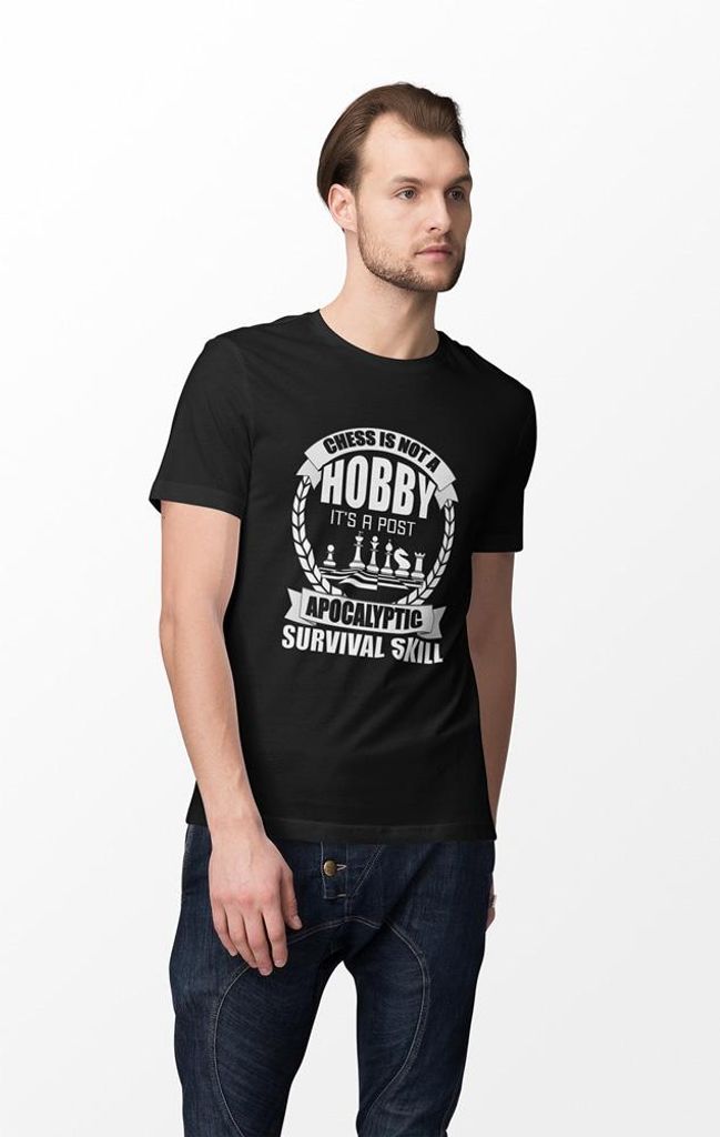 D&B Uni Polo ST00076 Chess Schwarz-Größe XL