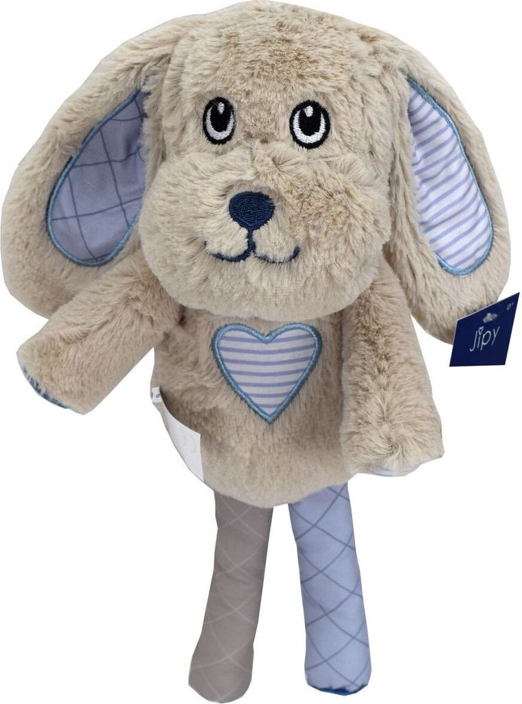 Jipy Hund Kuscheltier in rosa o. hellblau ca. 33 cm mit Produktbild 