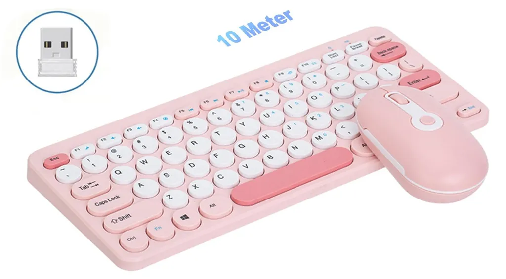 Clavier et souris sans fil silencieux et ergonomique pour PC portable