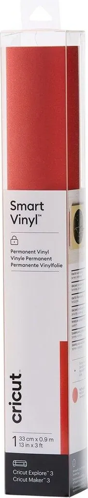 Rouleau Smart Vinyl Cricut Permanent Rouge Brillant sans Tapis de Découpe