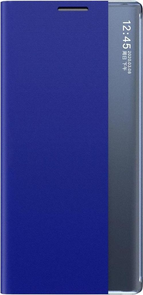 Neues Sleep Case mit Klappe und Ständer für Samsung Galaxy S25 Edge - Blau