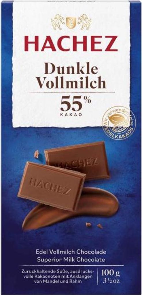 Hachez Schokolade Dunkle Vollmilch 100g