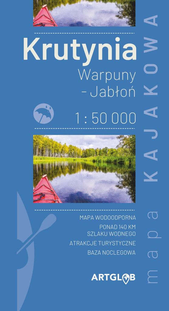 Kajak-Karte Krutyń – Detaillierter Plan der Wasserroute
