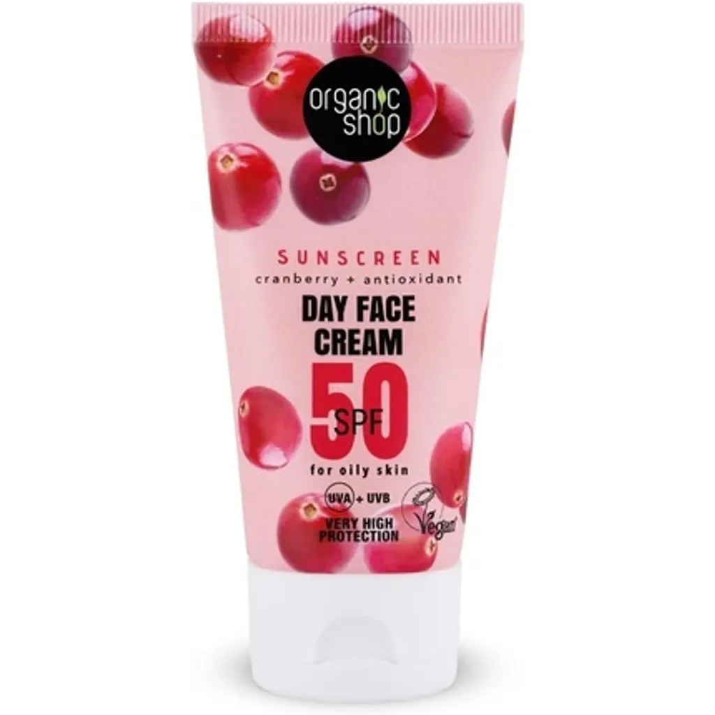Recensione Crema Viso Bio SPF50 Organic Shop - Mirtillo Rosso 50ml