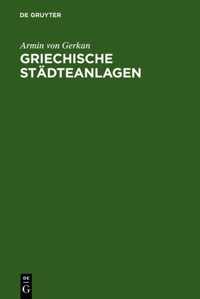 Griechische Städteanlagen